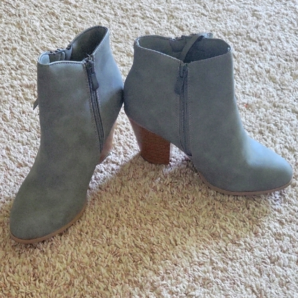 Journee Collection Blue Ankle Boots - Picture 2 of 5